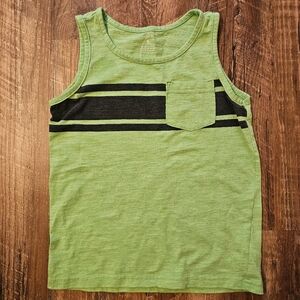 Size 5 Boy's Carter's Green/Navy Stripe Pocket Tank Top